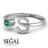 Personalized Open Emerald Ring - Finley No. 6