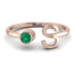 Personalized Open Emerald Ring - Finley No. 5