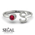 Personalized Open Ruby Ring - Finley No. 12