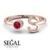 Personalized Open Ruby Ring - Finley No. 11
