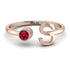 Personalized Open Ruby Ring - Finley No. 11