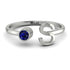 Personalized Open Sapphire Ring - Finley No. 15