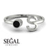 Personalized Open Black Diamond Ring - Finley No. 9 image 4
