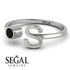 Personalized Open Black Diamond Ring - Finley No. 9 image 3