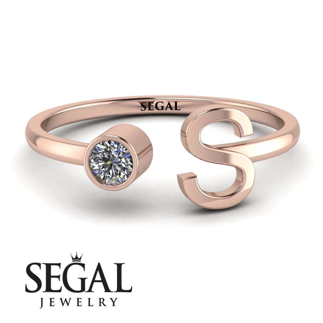 Personalized Open Diamond Ring - Finley No. 2