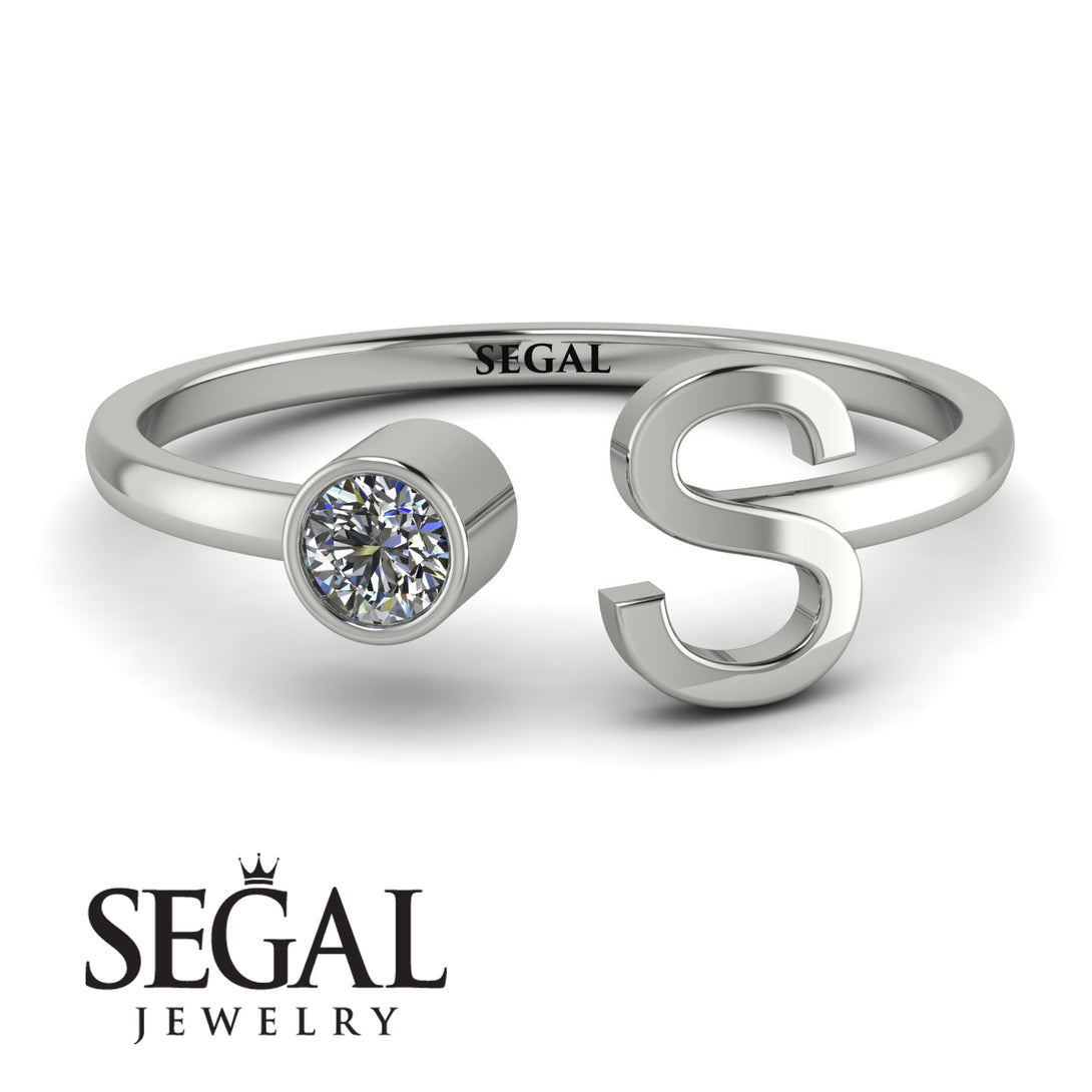 Personalized Open Diamond Ring - Finley No. 3