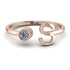 Personalized Open Diamond Ring - Finley No. 2