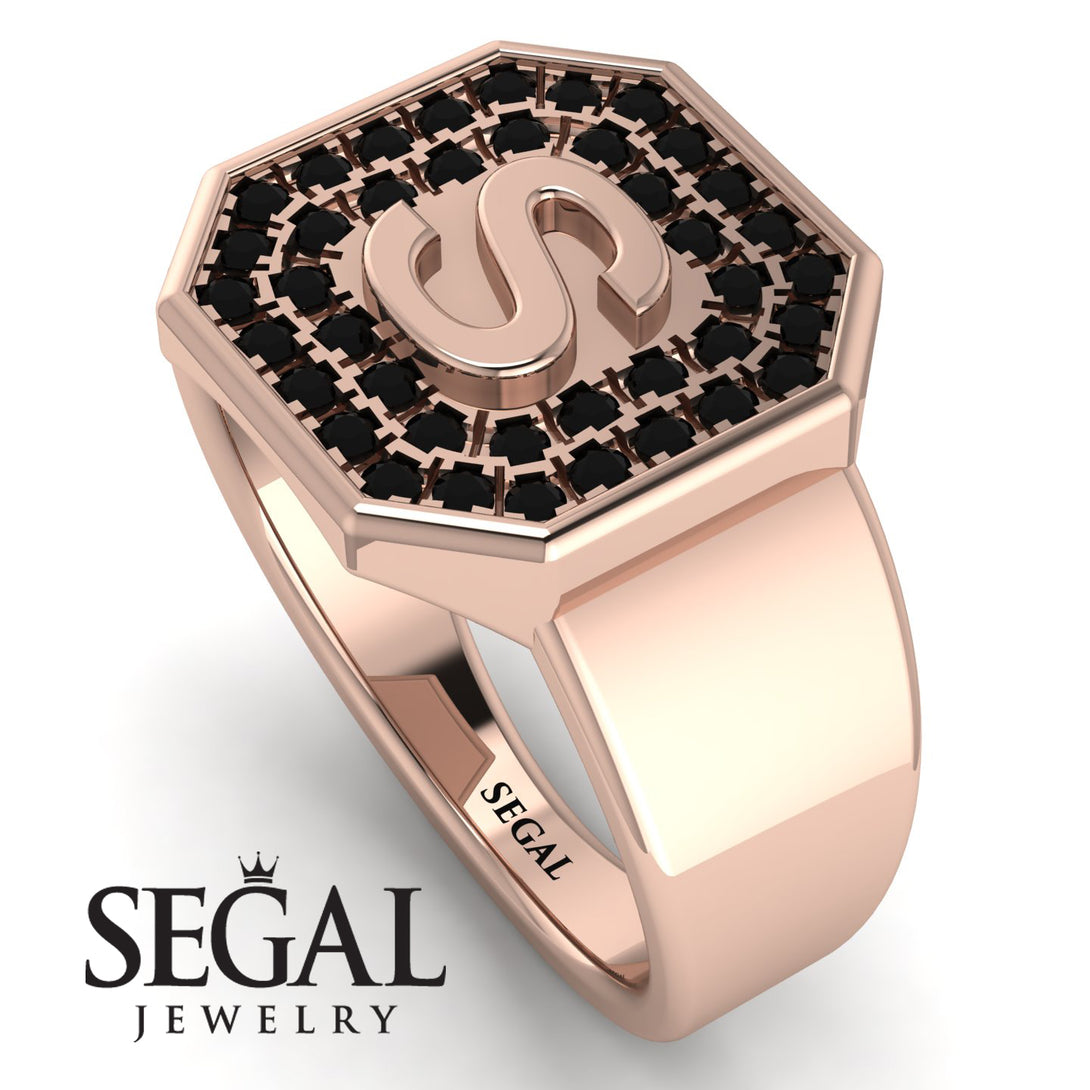 Personalized Signature Black Diamond Ring - Emersyn No. 8