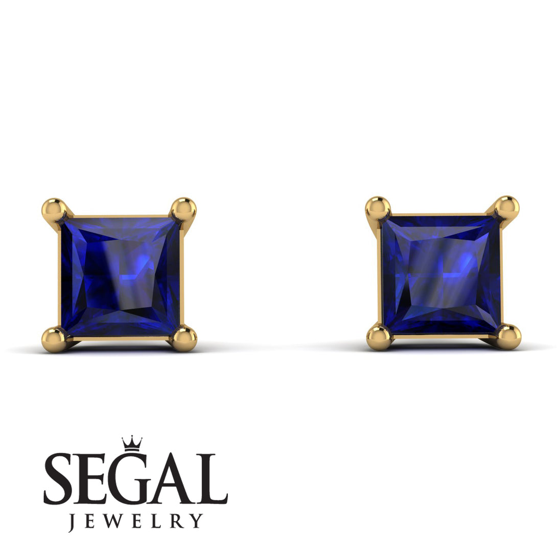 Princess Cut Stud Earrings - Kenia No. 13