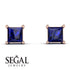 Princess Cut Stud Earrings - Kenia No. 14