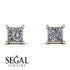 Princess Cut Stud Earrings - Kenia No. 2