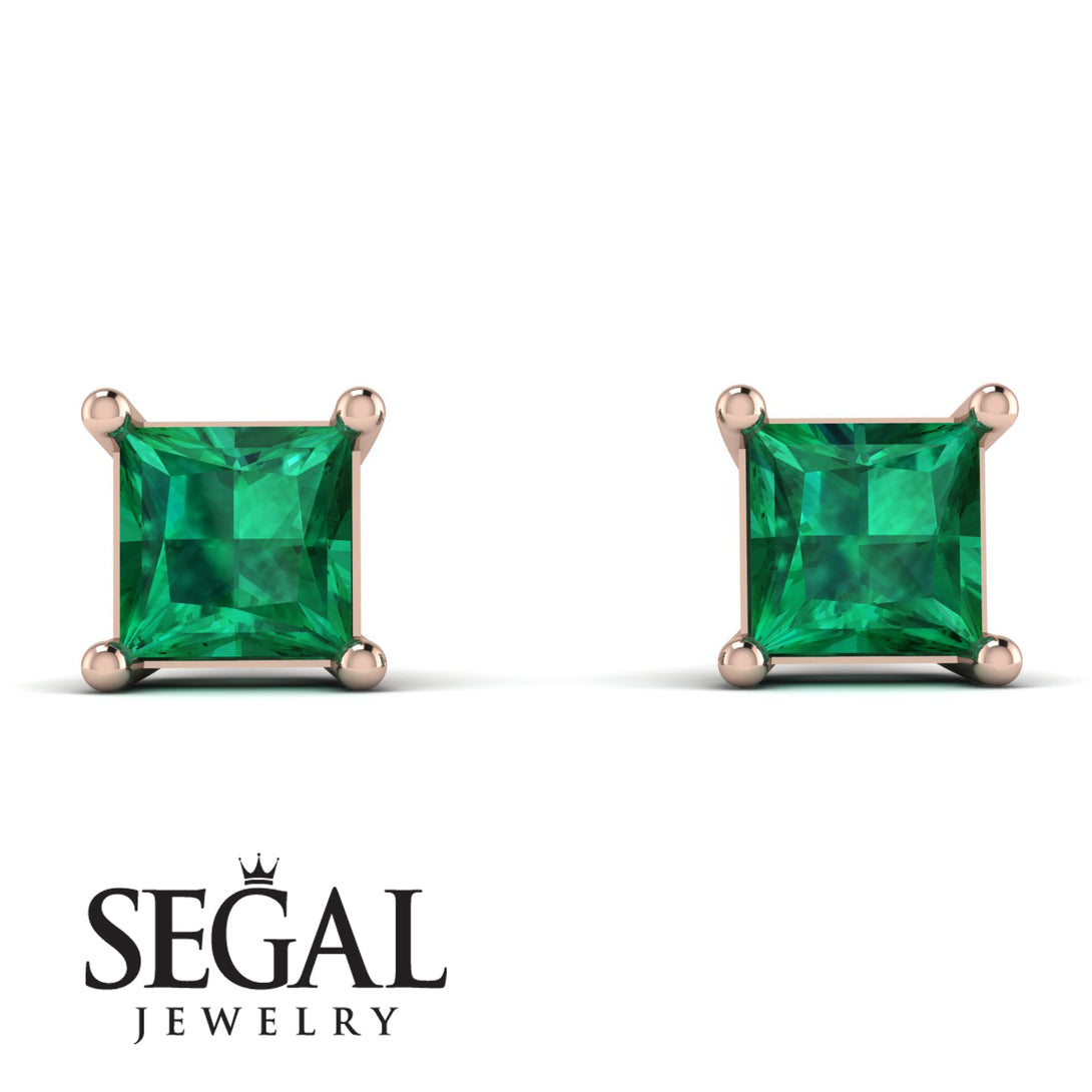 Princess Cut Stud Earrings - Kenia No. 5