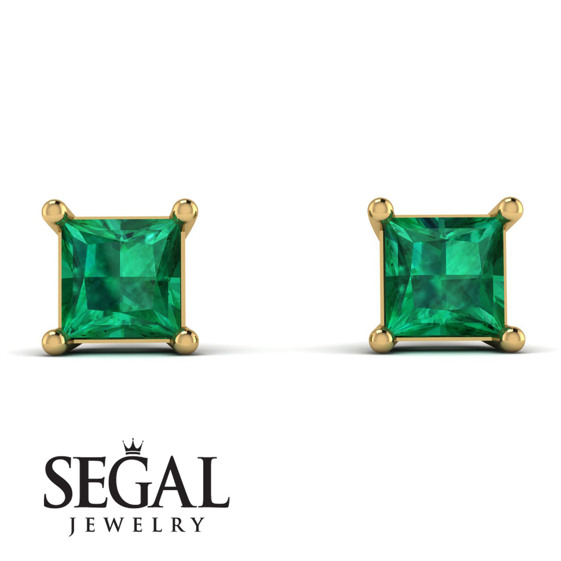 Princess Cut Stud Earrings - Kenia No. 4