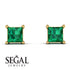 Princess Cut Stud Earrings - Kenia No. 4