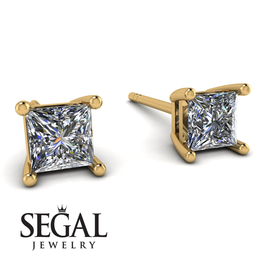 Princess Cut Stud Earrings - Kenia No. 1