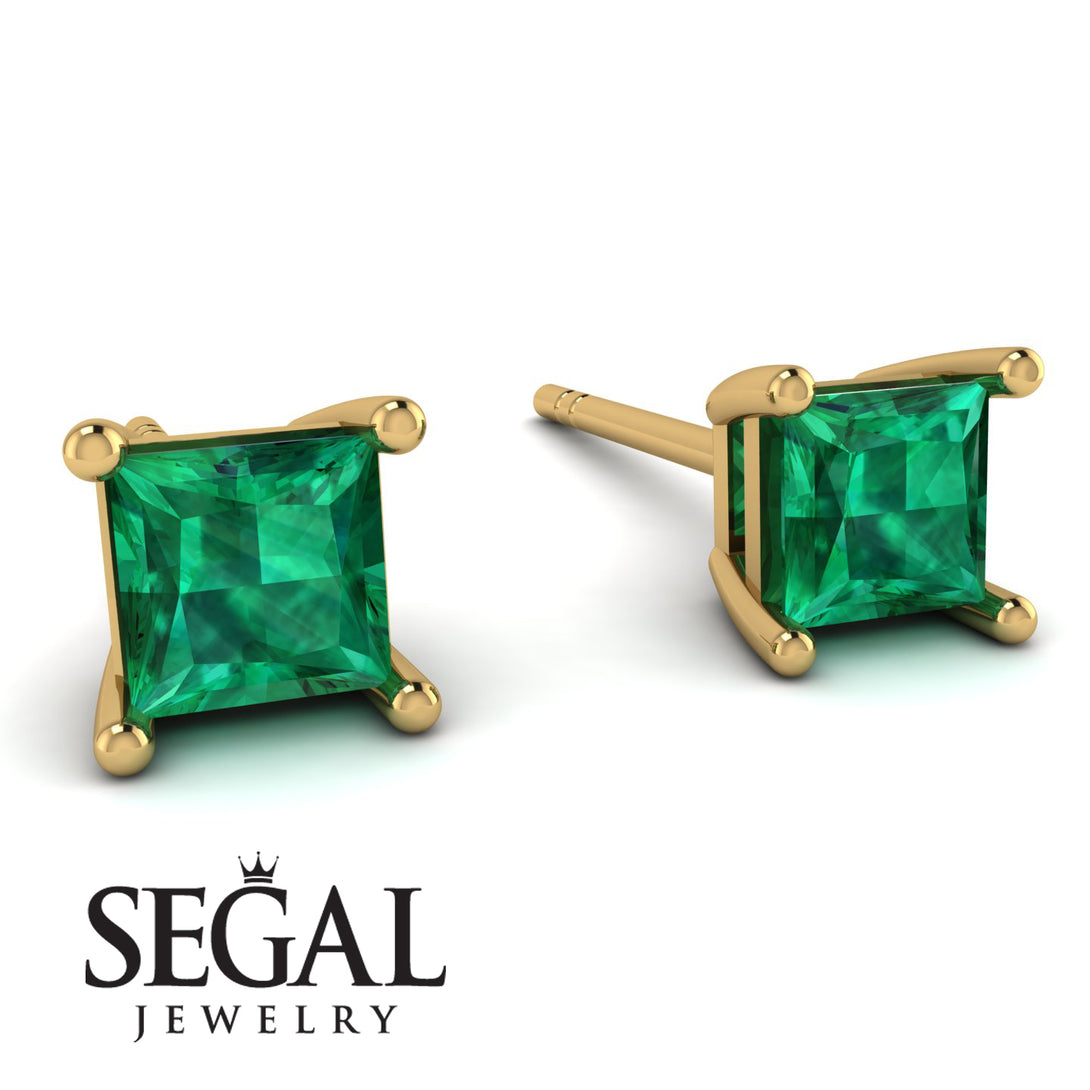 Princess Cut Stud Earrings - Kenia No. 4