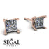 Princess Cut Stud Earrings - Kenia No. 2 image 6