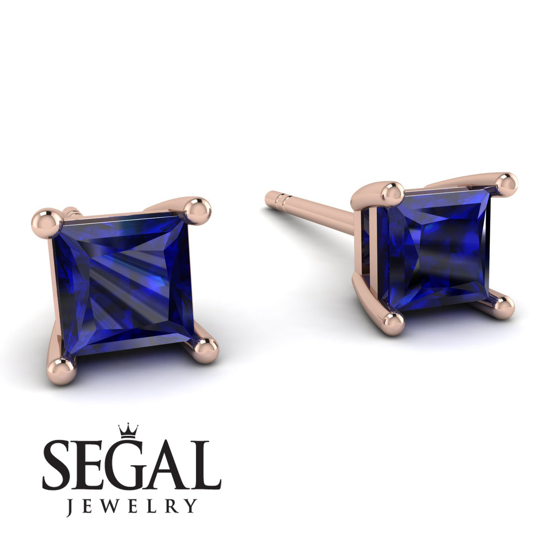 Princess Cut Stud Earrings - Kenia No. 14