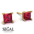 Princess Cut Stud Earrings - Kenia No. 10