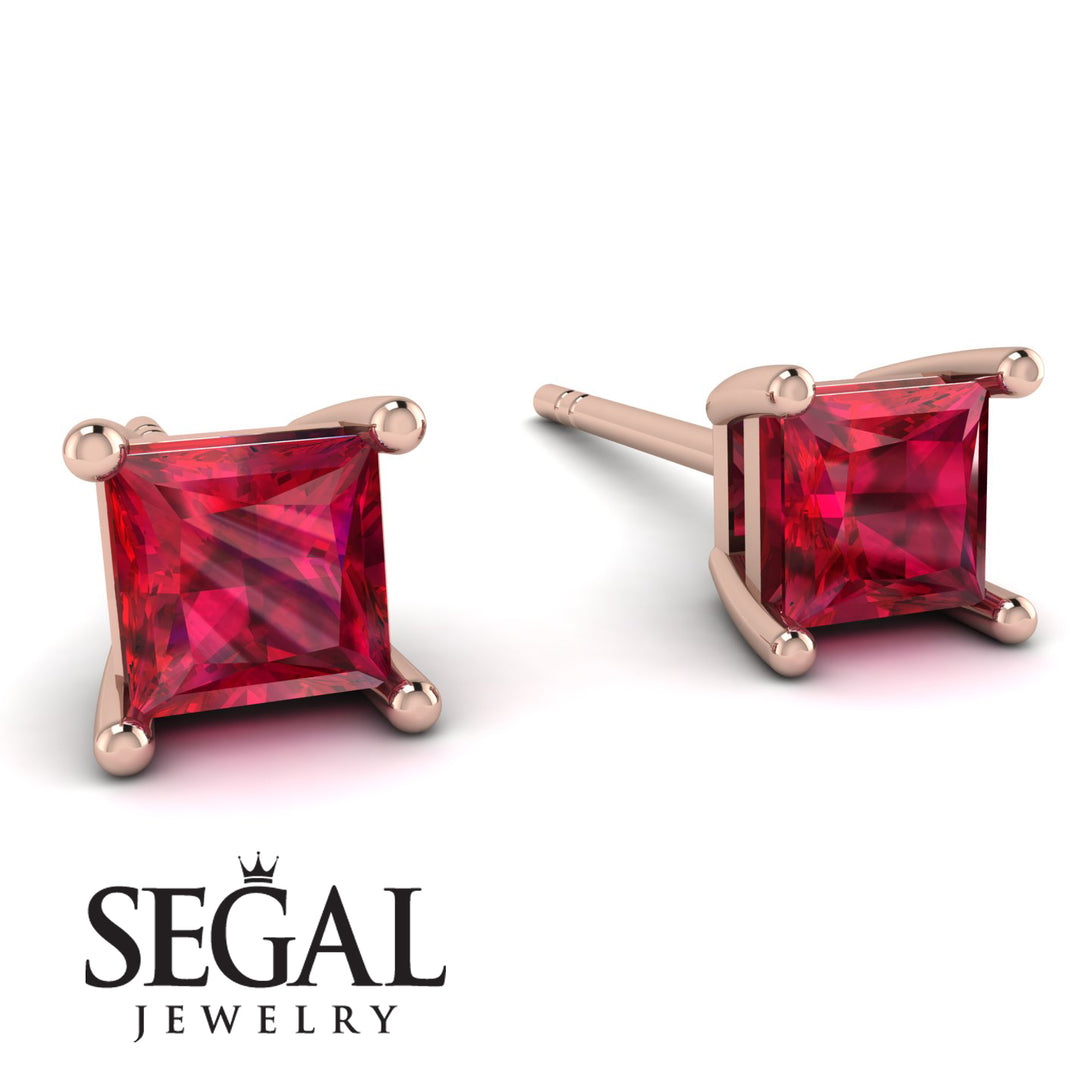 Princess Cut Stud Earrings - Kenia No. 11