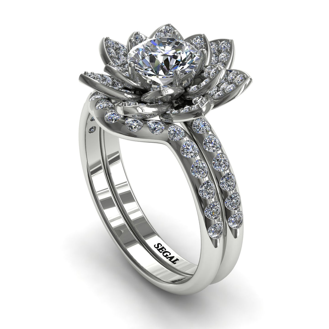 Lotus Diamond Flower Bridal Set - Princess Lotus no. 3