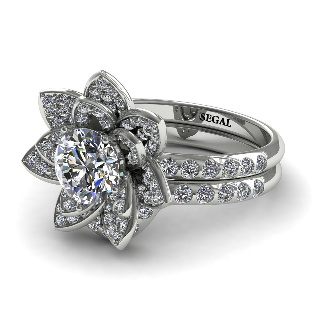 Lotus Diamond Flower Bridal Set - Princess Lotus no. 3