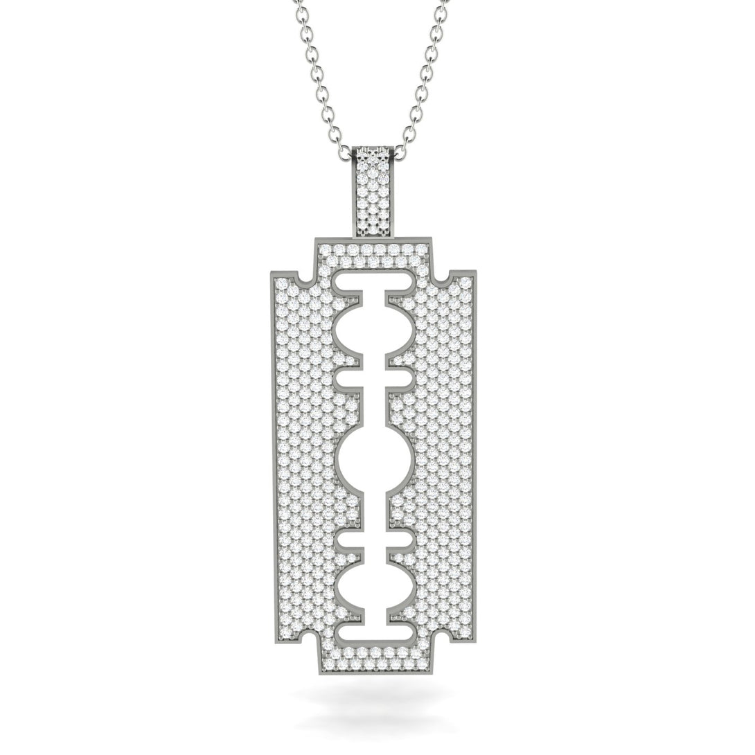 Razor Blade Men Diamond Pendant - Eric No. 3