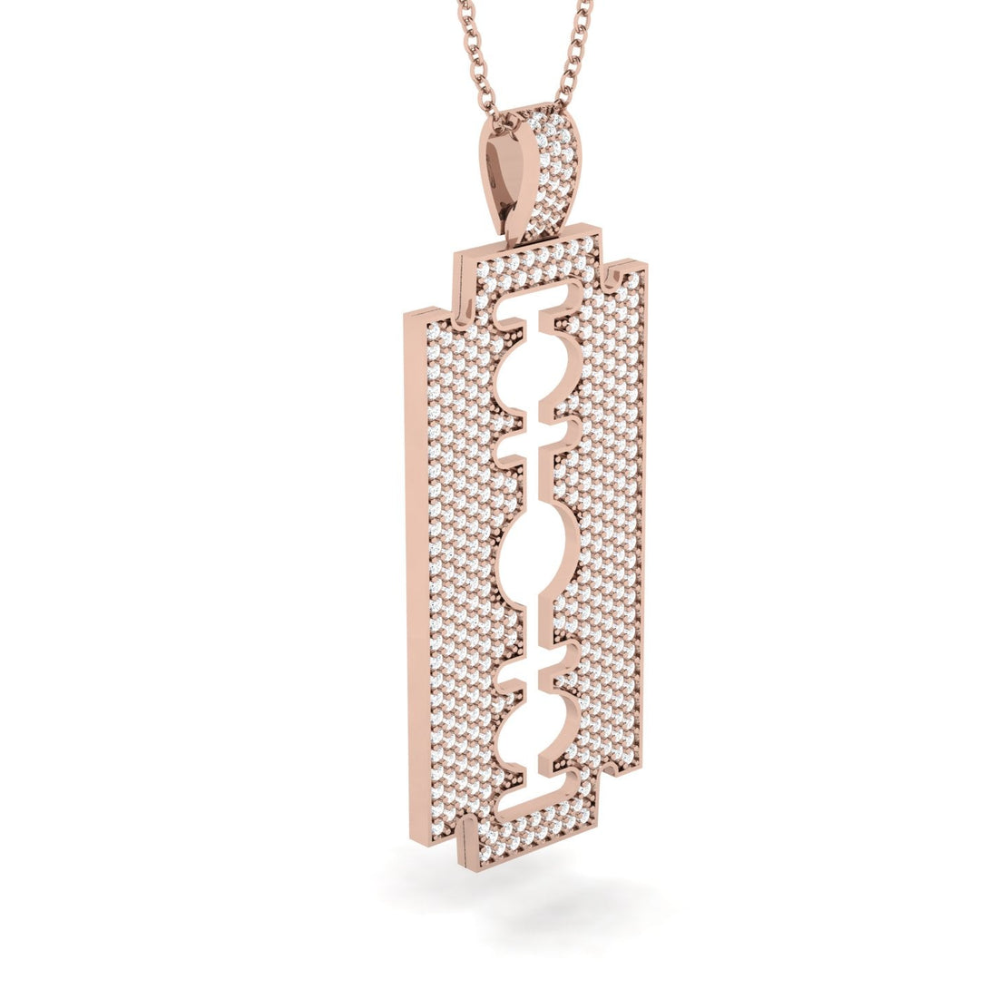 Razor Blade Men Diamond Pendant - Eric No. 2