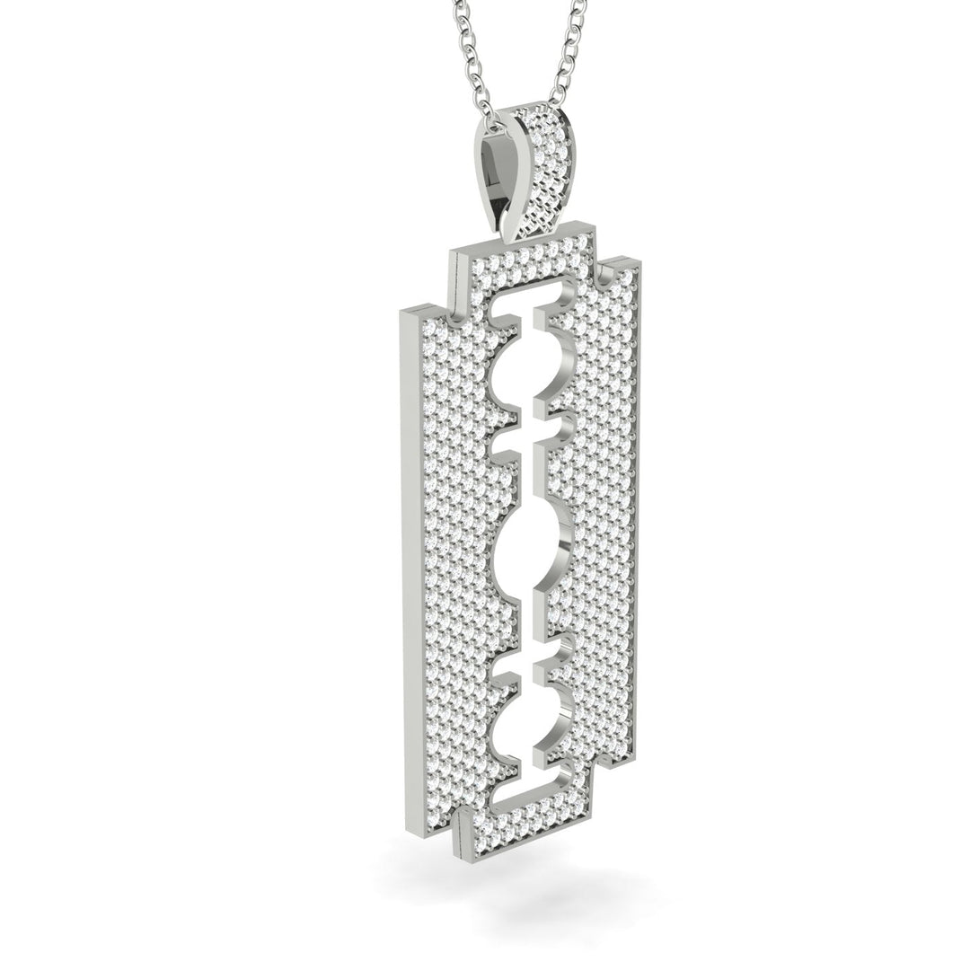 Razor Blade Men Diamond Pendant - Eric No. 3