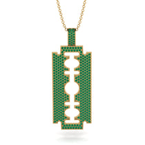 Razor Blade Men Emerald Pendant - Eric No. 4 image 1