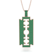 Razor Blade Men Emerald Pendant - Eric No. 5 image 1