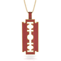 Razor Blade Men Ruby Pendant - Eric No. 10 image 1