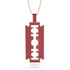 Razor Blade Men Ruby Pendant - Eric No. 11 image 1