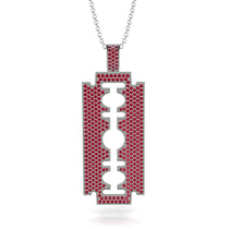 Razor Blade Men Ruby Pendant - Eric No. 12 image 1