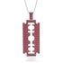 Razor Blade Men Ruby Pendant - Eric No. 12
