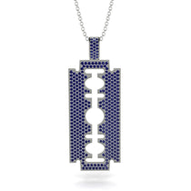 Razor Blade Men Sapphire Pendant - Eric No. 15 image 1