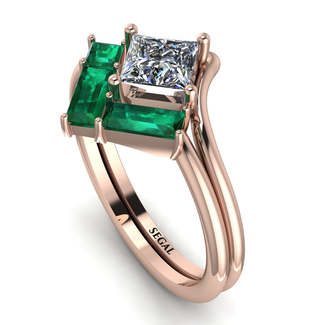 Stacking Princess Diamond Ring - Elise No. 17