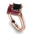 Stacking Princess Black Diamond Ring - Elise No. 53