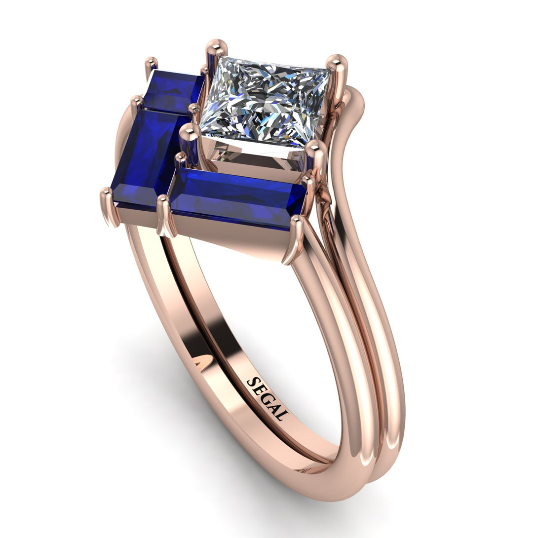 Stacking Princess Diamond Ring - Elise No. 62