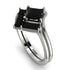 Stacking Princess Black Diamond Ring - Elise No. 39 image 1
