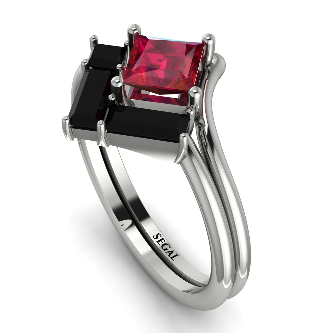 Stacking Princess Ruby Ring - Elise No. 42