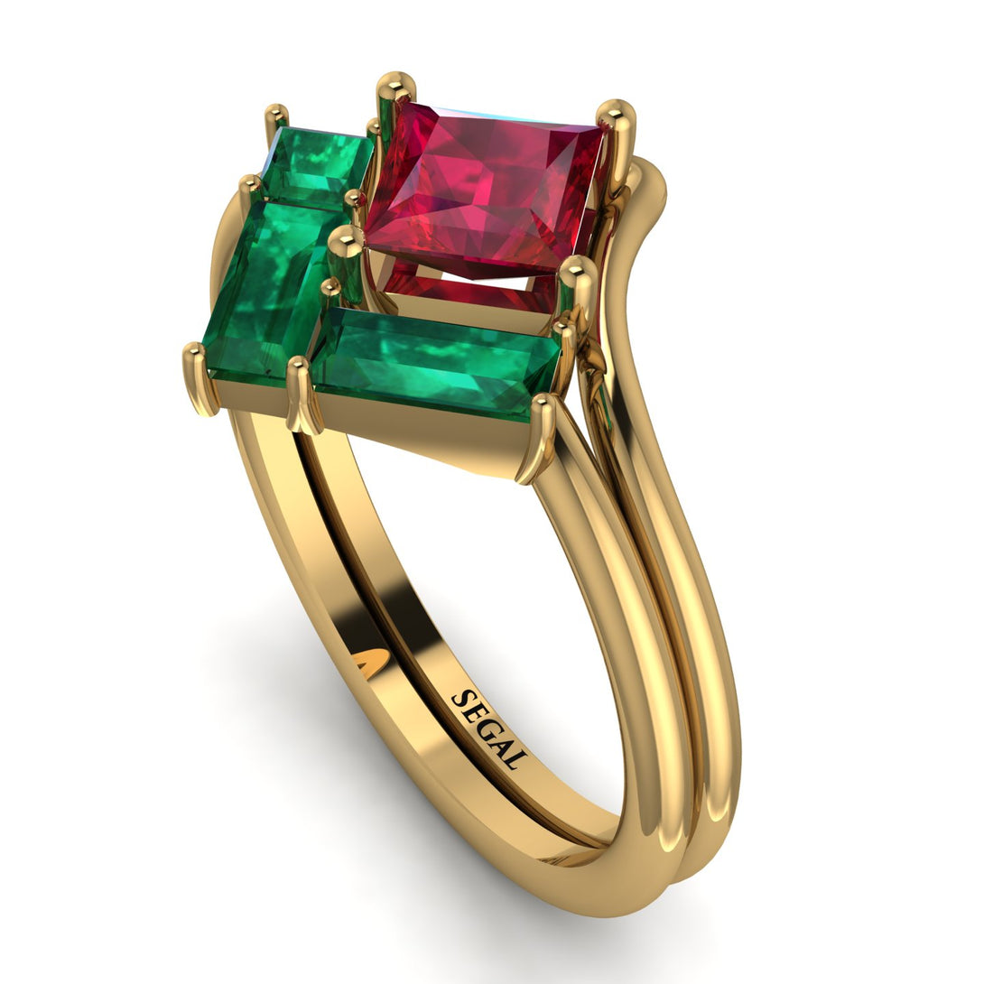 Stacking Princess Ruby Ring - Elise No. 25