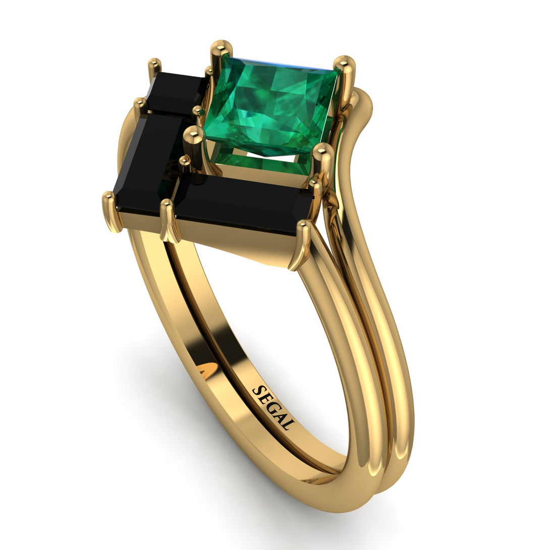 Stacking Princess Emerald Ring - Elise No. 34
