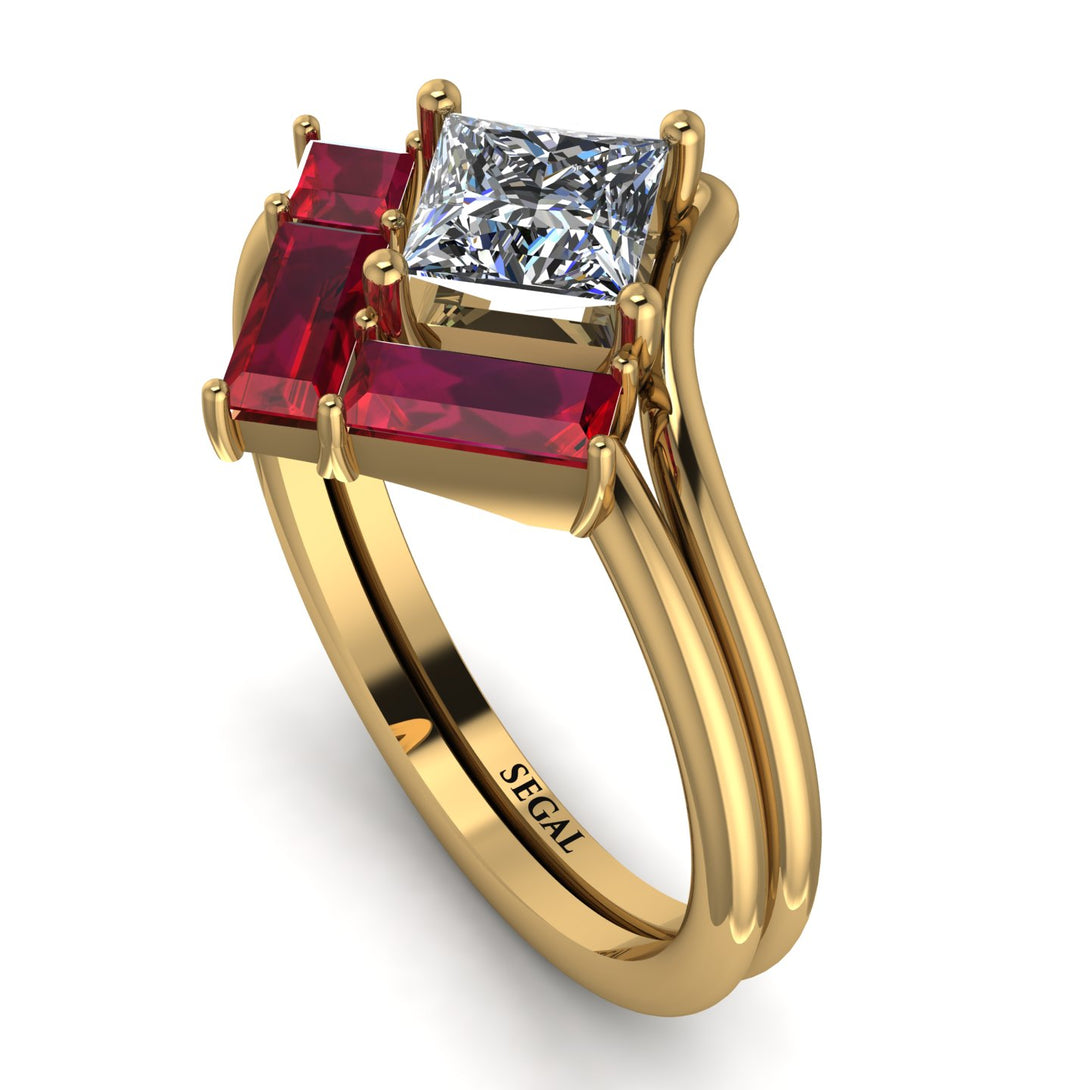 Stacking Princess Diamond Ring - Elise No. 46