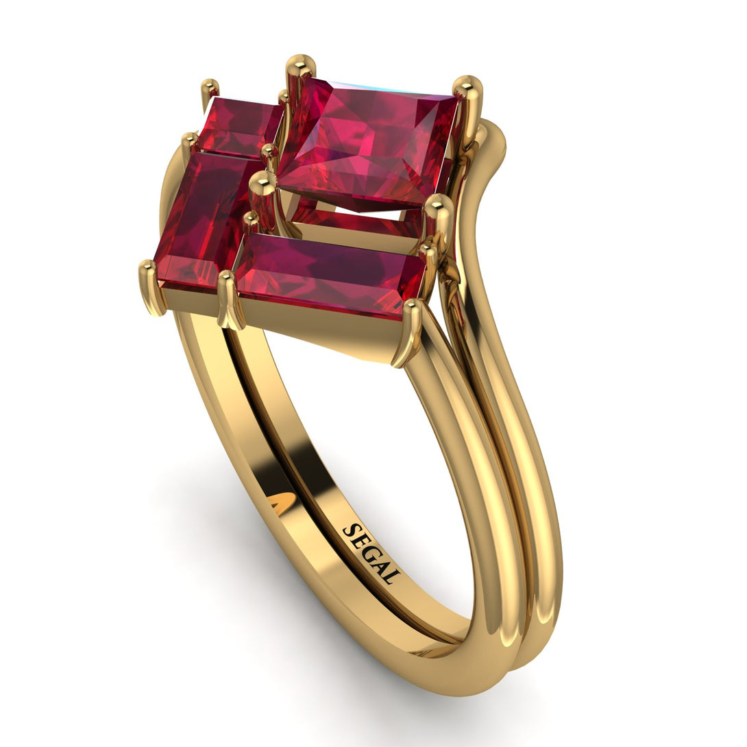 Stacking Princess Ruby Ring - Elise No. 55