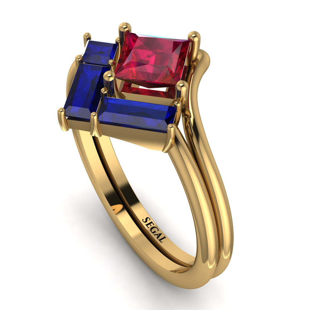 Stacking Princess Ruby Ring - Elise No. 70
