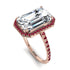 Emerald Cut Diamond Pave Engagement Ring - Nancy No. 47