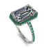 Emerald Cut Diamond Pave Engagement Ring - Nancy No. 18 image 1