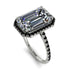 Emerald Cut Diamond Pave Engagement Ring - Nancy No. 33
