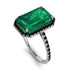 Emerald Cut Emerald Pave Engagement Ring - Nancy No. 36 image 1